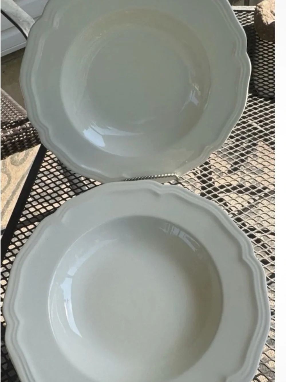 Williams Sonoma Baroque Rimmed Soup Bowls Portugal Set Of 4